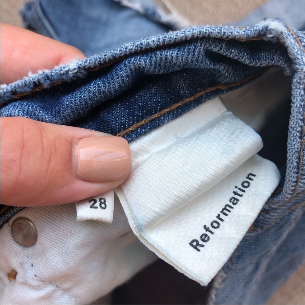 Reformation High Rise Jean Shorts - Picture 3 of 4